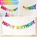 Pre-Strung Felt Happy Birthday Banner Rainbow Garland Set | Colorful — 4