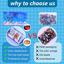 Aipridy 200 Pieces Assortment European Large Hole Beads Spacer Beads Rhinestone Craft Beads for DIY Charms Bracelet… — 3