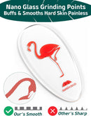 Glass Foot File Callus Remover for Feet, Flamingo Gifts for Women, Feet Scrubber Dead Skin Remover, Professional Pedicure Tools at Home, Heel Scraper for Cracked Heels Heavy Duty - Classic-flamingo — 2
