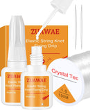 ZUAWAE Jewelry Glue for Elastic String, Bracelet Glues with 1mm Elastic String for Bracelets to Clay Beads Bracelet… — 1