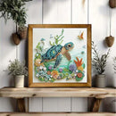 ZQEATRY Sea Turtle Animal Special Shape Diamond Art Kits for Adults,5D Diamond Painting Kits for Beginner,DIY Diamond Crystal Rhinestones Painting Kits for Home Wall Decor Gift 11.8 X 11.8inch | Sea Turtle-2 — 3