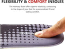 CCSOFTIME Memory Foam Shoe Inserts for Women, Replacement Insoles for Work Boots Running Shoes Hiking Shoes Sneakers Cushion Shoe Liners Navy W7 — 4