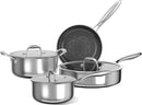 COOKER KING 7pcs Stainless Steel Cookware Set, Hybrid Pots and Pans Set — 1