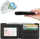 HIMI Wallet for Men-Genuine Leather RFID Blocking Bifold Stylish Wallet With 2 ID Window - Black - Leather — 2