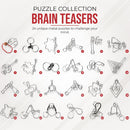 Metal Puzzles Brain Teaser, 24pcs Portable Wire Puzzles for All Ages — 5