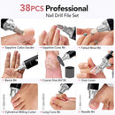 Litbear Electric Nail Drill File for Hand Feet Care, 15 Speed Professional Nail Grinder for Thick Toenails, Cordless Pedicure Manicure Set for Women Men Senior, Home Salon Use (Black) — 6