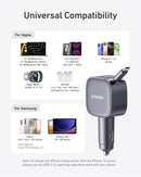 Anker 75W Fast Charging USB C Car Charger with Retractable Built-in Cable photo 6