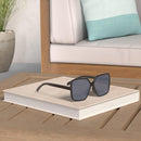 Dollger Oversized Square Sunglasses for Women Big Large Wide Trendy Shades | H: Black+transparent Brown — 2