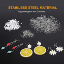 Stainless Steel Earring Hooks French Ear Wire, 600pcs Earring Making Findings Parts Jewels DIY Supplies Kits, with… — 2