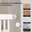 Extra Tall Cat Gate 51"-87" Height Adjustable Pressure Mounted 4 Extensions — 7