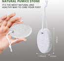 Natural Foot Pumice Stone for Feet, Borogo 2-Pack Lava Pedicure Tools Hard Skin Callus Remover for Feet and Hands - White — 3