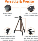 Basics 50-inch Lightweight Portable Camera Tripod Stand with Quick-Release Plate, Adjustable Height, Aluminum, for Travel Photography, Champagne photo 2