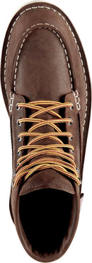 Danner 6” Bull Run Moc Toe Work Boots for Women - Durable Full-Grain Leather with Non Slip Wedge Outsole and 3-Density Cushion Footbed, EH Resistant - Brown - Gore-tex — 3