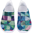 Daily Low Top Slip On Floral Print Sneaker Breath Mesh Insole Shock Absorb Thick Outsole Relax Leisure Shoe - Mosaic — 1