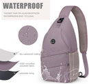 Pritent Crossbody Bags for Women Men Trendy Sling Bag Backpack Casual Chest Bag with Convertible Shoulder Strap | Large | Light Purple — 4