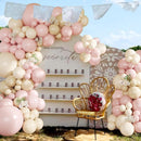 CROSSFINGERS Light Pink Balloon Garland Arch Kit,145pcs Mexicanos Pink Sand White Beige Balloons Arch Different Sizes for Mexican Fiesta Birthday Baby Shower Bridal Weddings Party Decorations — 6
