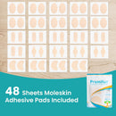 Promifun Moleskin Strips with Adhesive Blister Prevention Pads 48Pcs,Beige | 48 Sheets (Pack of 1) — 2