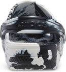 Crocs Kids Classic Watercolor Marbled Clog – Black/White — 2