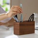 KORUA Walnut Pencil Holder (Double Slots) Wood Pen Holder for Desk — 5