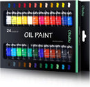 Ohuhu Oil Paint Set, 24 Oil-Based Colors, 12ml/0.42oz x 24 Tubes Non-Toxic | 24 Colors — 1