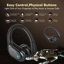 HAOYUYAN Wireless Earbuds, Sports Bluetooth Headphones, 80Hrs Playtime Ear Buds with LED Power Display, Noise Canceling Headset, IPX7 Waterproof Earphones for Workout/Running（Black） photo 6