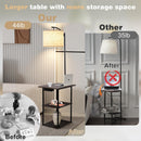 PESRAE Floor Lamp with Table, End Tables with Charging Station — 6