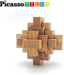 PicassoTiles 8 Styles Interlocking Sensory Toys Wooden Burr Cube, Ball and Barrels Logic Skill Genius Puzzle Brain Teaser Games & Intellectual 3D Assembling Educational Toy Set for Kids & Adults PTP08 — 5