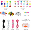 Dowsabel Bracelet Making Kit, Beads for Bracelets Making Pony, Kandi, Polymer Clay, Smile Face & Letter Beads for… — 3
