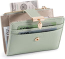 Pomelo Best Small Wallet Women RFID Blocking Bifold Soft Leather Card Holder with ID Window Zipper Coin Pocket Wallets for Women Green — 7