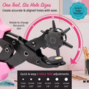 Pro-Master Belt Hole Puncher for Leather, Effortless Control, Precise Holes | Pink Hand-held — 5