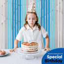 6 Light Blue Streamers, 492ft Pack of Crepe Paper Party Decorations | 6 Pack - Blue & Silver — 6