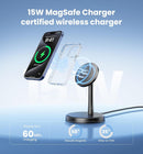Magnetic Wireless Charger iPhone, 2 Pack 15W Fast Mag-Safe Charger Stand for iPhone 18 Pro Max/ 17/17 Air/17 Pro/17 Pro Max 16/15/14/13/12 Series, Wireless Charging Station for Pad/AirPods(Black) photo 4