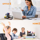 Pen Holder for Desk, Desk Organizers Set-3 Compartments Mesh Pencil Holder with Pencil Pen Cup and Paper Clip holder, Desk Accessories for Marker Craft, Ideal Office School Supplies(3 pack, Black) — 5