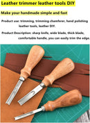 Leather Edge Skiving Beveler Tool,Wide Mouth Leathercraft Trimmer | 3 — 5