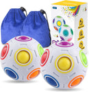 Coogam Rainbow Puzzle Ball Pack with Pouch Color-Matching Game Toy Stress Reliever Magic Ball Brain Teaser for Kids and Adults, Children, Boy, Girl Holiday Set of 2 — 1