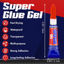12 x 3g Super Glue Gel, Quick Dry, Thick Formula, All-Purpose Crazy Glue — 2