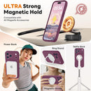 Vooii Magnetic for iPhone 18 Pro Max Case 6.9" Silicone, Burgundy — 3