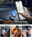 Temdan Designed for iPhone 17 Case, [Built-in Invisible Kickstand][Compatible with MagSafe][Military Grade Shockproof] Slim Translucent Matte Phone Case for iPhone 17 6.3 inch (Black) — 6