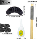 Heel Plates 40 PCS Rubber Shoes Heel Taps Tips Repair Pad Replacement Sets with Professional Shoes Glue Rasp Tool… — 2