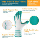 COOLJOB 2 Pairs Gardening Gloves for Women Ladies, Breathable Rubber Coated…