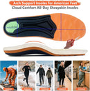 MelSyd Sheepskin Arch Support Inserts: 250-lb Support & Merino Wool Insoles — 5