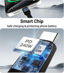 Invisible Holder Charger Cable, 240W PD Fast Charging, 4.9FT 9