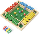 Wooden Shut The Box Game - Classic Dice & Puzzle Game for Families and Parties - Ideal Educational to Boost Math Skills — 1