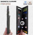 BULLIANT Magnetic Slim Leather Pocket Wallet Money Clip For Men 12Cards - Alaska Leather - Black — 3