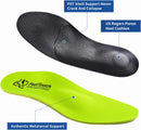 Strong Arch Support Orthotics for Metatarsalgia, Morton's Neuroma, Ball of Foot Pain Relief, Plantar Fasciitis, Flat Feet with Poron Heel Cushion, Unisex, Lemon Green 3