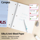KOKUYO Spiral Notebook with 5x5 Graph Paper, 3 Pack Campus 10-1/2" x 8" Subject Notebooks, 80 Sheets, Light Pink Blue Off-White 3 Holes School Spiral Journal for Study Planner Drawing (WSG-SU-400G4×3) | Squared — 6