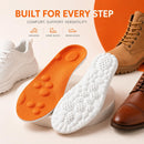 4D Cloud Steppers Insoles for Men and Women - Memory Foam Insoles for Shoes, Boots & Sneakers - Soft Anti-Fatigue Shock Absorption Inserts (Orange, Men: US 8-11) — 4