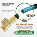 Flexi Hose with 8 Function Nozzle, 50FT - Lightweight Expandable Garden Hose, No-Kink Flexibility, 3/4 Inch Solid Brass Fittings and Double Latex Core | Black — 4