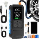 Y34 Tire Inflator Portable Air Compressor,4X Faster Inflation,6000mAh Cordless/12V DC 150PSI Air Pump with Digital Pressure Gauge for Car,Motorcycle,Bike,Ball Gifts for Men — 1