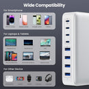 USB C Charger 200W USB C Charger Block,Upgraded GaN III 8-Port Fast Charging Station Hub,PD 65W Laptop Charging Adapter Compatible with MacBook Pro/Air,DELL,Steam Deck,iPhone 16/15/14,Galaxy S23/22 photo 3
